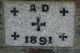 CEMETERY: Gravestone 1891 detail 