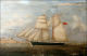 BOAT: The ship READY RHINO by painter Alexander K BRANDER (active 1862-1888)