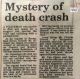 OBITUARY 1990: ROBERTSON, James died 1990 age 45 of Thomas Terrace in van crash. Contry and Western Singer.